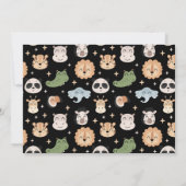 Safari Tier 1 Geburtstag Junge Foto Einladung (Rückseite)