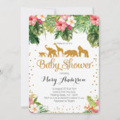 Safari-Tier-Babyparty-Einladung Einladung (Vorderseite)