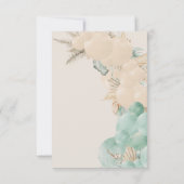 Safari Tier Boho Oh Boy Baby Dusche Dankeskarte (Rückseite)