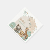 Safari Tier Boho Oh Boy Baby Dusche Serviette (Ecke)