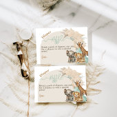 Safari-Tier Boho Oh Boy Baby Duschtier Windel Begleitkarte