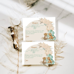 Safari Tier Boho Oh Boy Baby Duschtier Windeln Begleitkarte