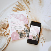 Safari Tier Boho Oh Girl Baby Dusche Einladung