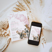 Safari Tier Boho Oh Girl Baby Dusche Einladung