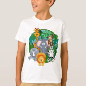Safari-Tier-Cartoon T-Shirt (Vorderseite)