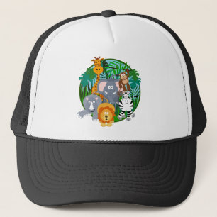 Safari-Tier-Cartoon Truckerkappe