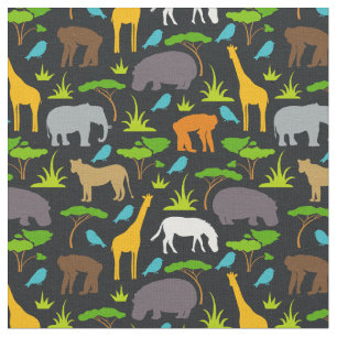 Safari-Tier-Druck-Gewebe Stoff