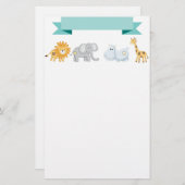 Safari-Tier-Fahne Briefpapier (Vorne/Hinten)