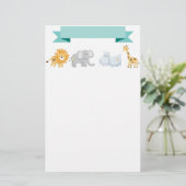 Safari-Tier-Fahne Briefpapier (Stehend Vorderseite)