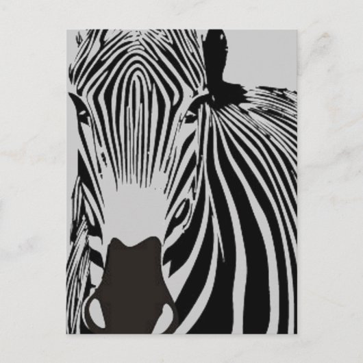 Safari-Tier schwarz-weiße Streifen wild Zebra Postkarte (Vorderseite)