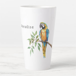 Safari-Tier Vogel Blau Gelb Papagei Milchtasse