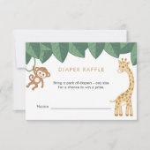 Safari-Tier-Windelkreuz-Karte RSVP Karte (Vorderseite)