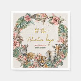 Safari Tierabenteuer Begin Baby Boy Dusche Serviette