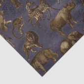 Safari-Tiere auf dunklen Lila Decoupage Seidenpapier (Detail)