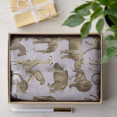 Safari-Tiere auf leicht Lila Entdeckungsreise Seidenpapier (Geschenk)