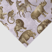 Safari-Tiere auf leicht Lila Entdeckungsreise Seidenpapier (Detail)