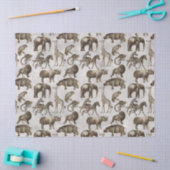 Safari Tiere auf Light Gray Decoupage Seidenpapier (Basteln)