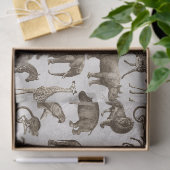 Safari Tiere auf Light Gray Decoupage Seidenpapier (Geschenk)