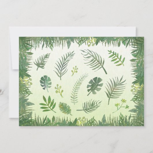 Safari-Tiere Baby Dankeschön-Karte Einladung (Rückseite)