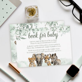 Safari-Tiere Baby Duschkarten RSVP Karte