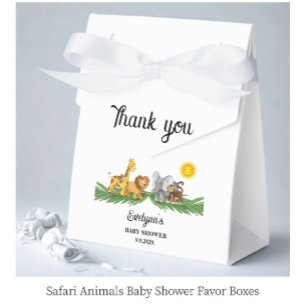 Safari-Tiere-Baby-Party Geschenkschachtel