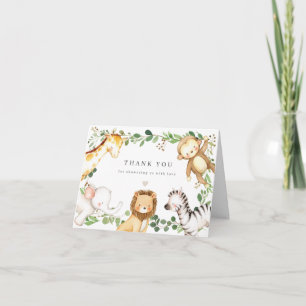 Safari-Tiere Baby Shower Dankeskarten Dankeskarte