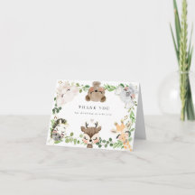 Safari-Tiere Baby Shower Danksagungskarte