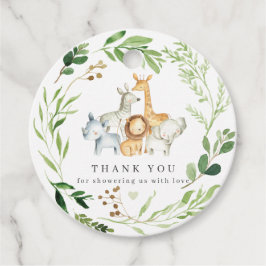 Safari-Tiere Baby Shower Favor Tags | Geschenkanhä Geschenkanhänger