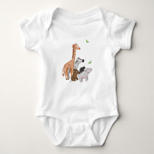 Safari-Tiere Baby Strampler