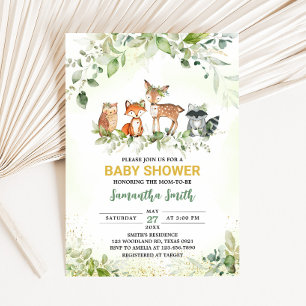 Safari-Tiere Botanische Babyparty Einladung