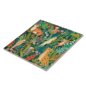 Safari-Tiere bunte Muster Keramikfliese (Seite)