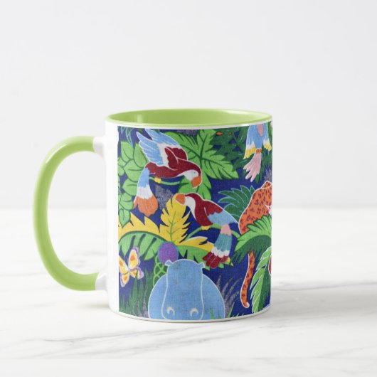 Safari-Tiere, buntes Muster, Tasse (Links)