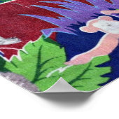 Safari-Tiere buntes Musterplakat Poster (Ecke)