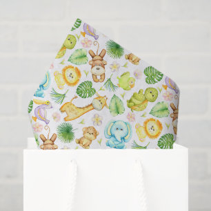 Safari-Tiere Decoupage Papier, Jungle Baby Shower Seidenpapier