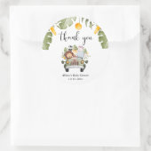 Safari-Tiere Dschungel Thema wild Runder Aufkleber (Tasche)