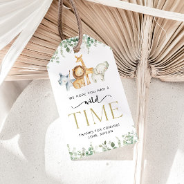 Safari Tiere, Dschungel, Wild One, erster Geburtst Geschenkanhänger