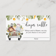 Safari-Tiere Dschungelmotiv-Gewinnkarten