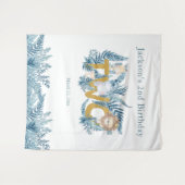 Safari Tiere Exotic Custom Boy 2. Geburtstag Wandteppich (Vorderseite (Horizontal))