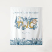 Safari Tiere Exotic Custom Boy 2. Geburtstag Wandteppich (Vorderseite)