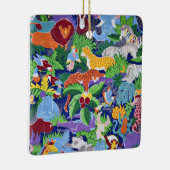 Safari Tiere farbenfrohe Muster Keramikornament (Rechts)