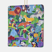 Safari Tiere farbenfrohe Muster Keramikornament (Links)