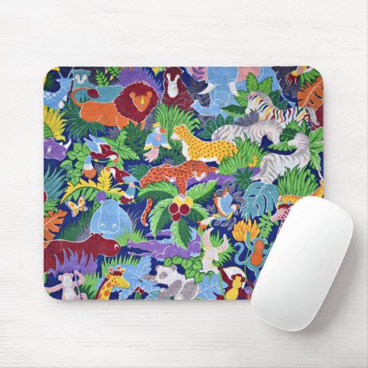 Safari-Tiere farbiges Muster Mousepad (Mit Mouse)