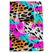 Safari Tiere Fur Druckmuster Muster Neon farbenfro