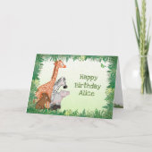 Safari-Tiere Geburtskarte Karte (Vorderseite)