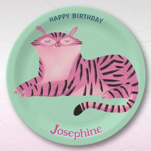 Safari-Tiere Geburtstag Löwin Mädchen Pappteller