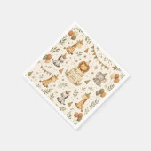 Safari-Tiere Geburtstagsfeier Serviette (Ecke)