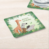 Safari-Tiere Geburtstagsfeier Untersetzer (angewinkelt)