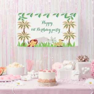 Safari-Tiere Geburtstagsparty Banner