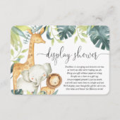 Safari-Tiere geschlechtsneutrale Display-Dusche Begleitkarte (Vorderseite)