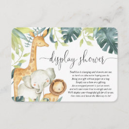 Safari-Tiere geschlechtsneutrale Display-Dusche Begleitkarte